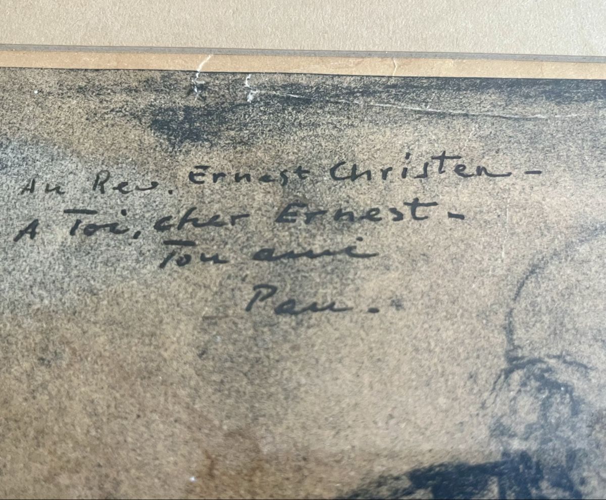 Gemälde: Kohlezeichnung oder Lito mit Widmung von Pablo Casals – Gebraucht aus Ottikon von san_w99n 1