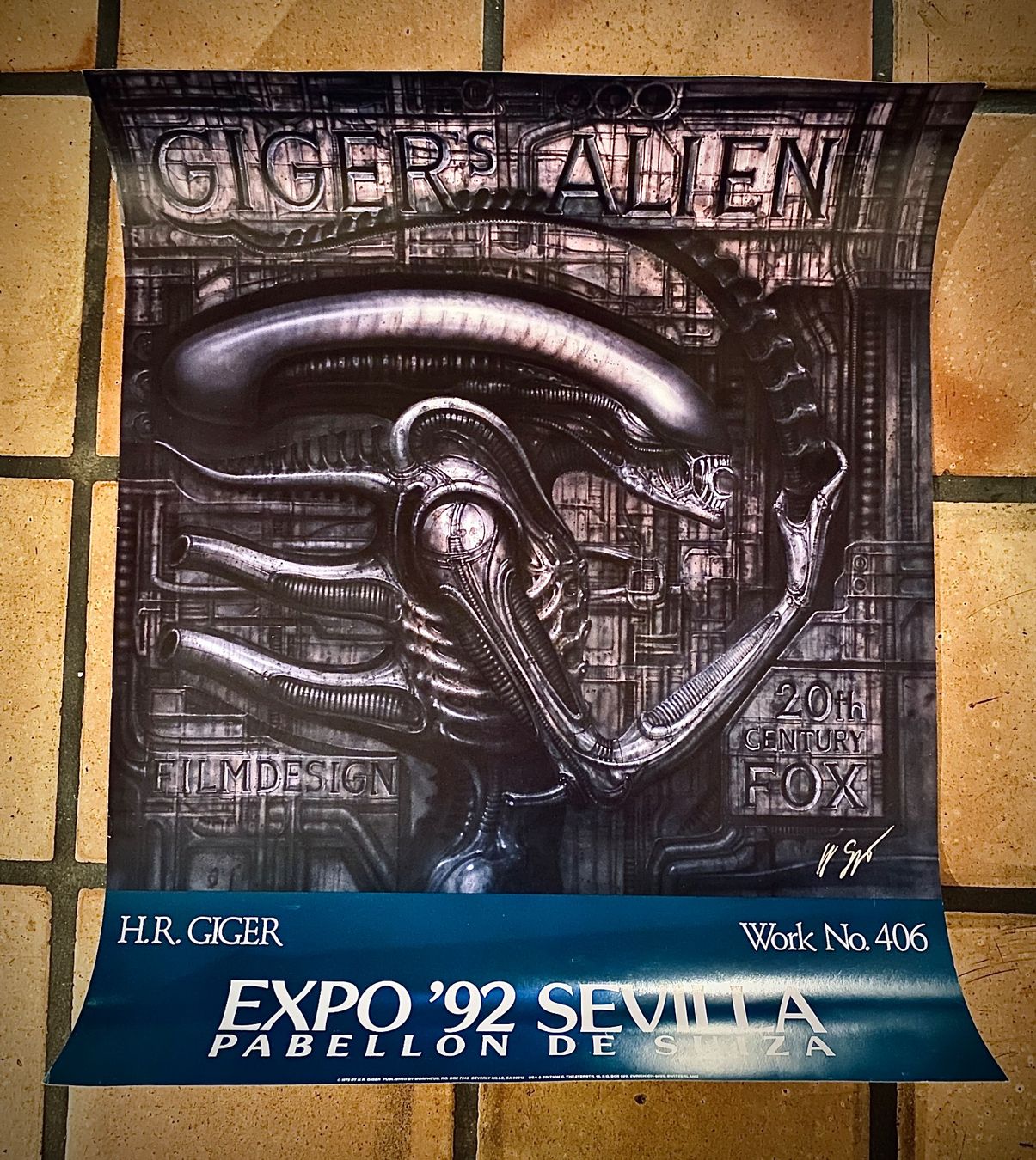 Poster & Bilder: Grosses HR Giger Plakat Alien Poster – Gebraucht aus Glattfelden von