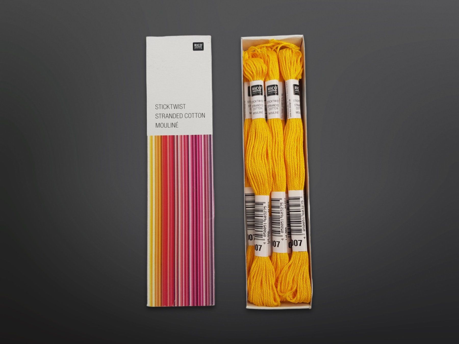 Cordicelle & Fili: RICO DESIGN gelbes Stickgarn – Nuovo (secondo la descrizione) da Suhr venduto da Restwert_Suhr 2