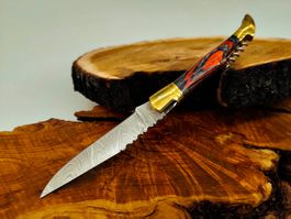 Laguiole Damast Messer Klappmesser echtes Damastmesser