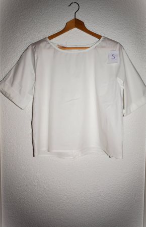 Weisse Sommer Bluse, Kurzarm, Grösse S, neuwertig
