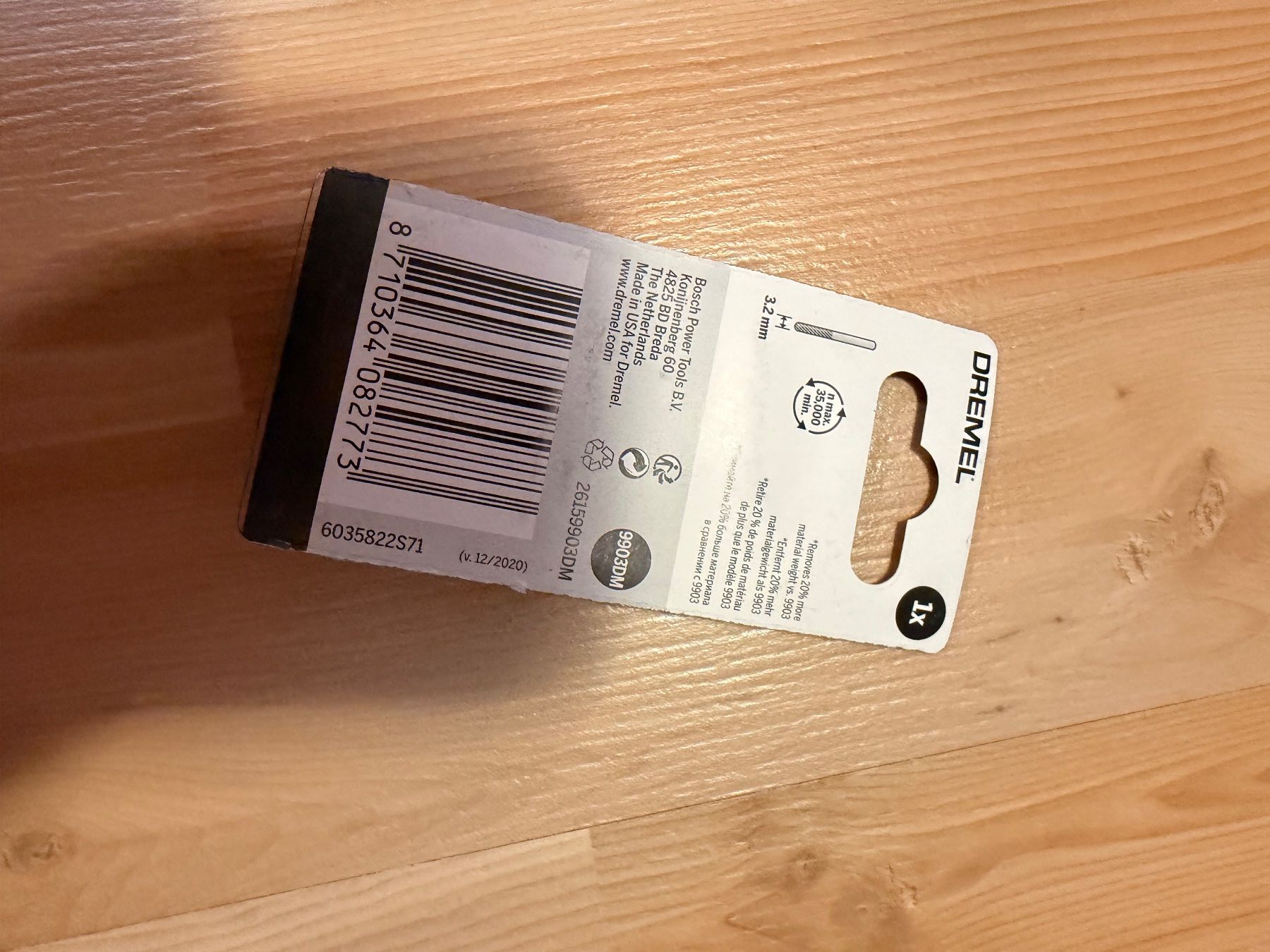 Dremel Tutti gli attrezzi: Dremel 9903DM MAX Wolframkarbid-Fräsmesser – Nuovo e nell'imballaggio originale da Amriswil venduto da Trivet 1