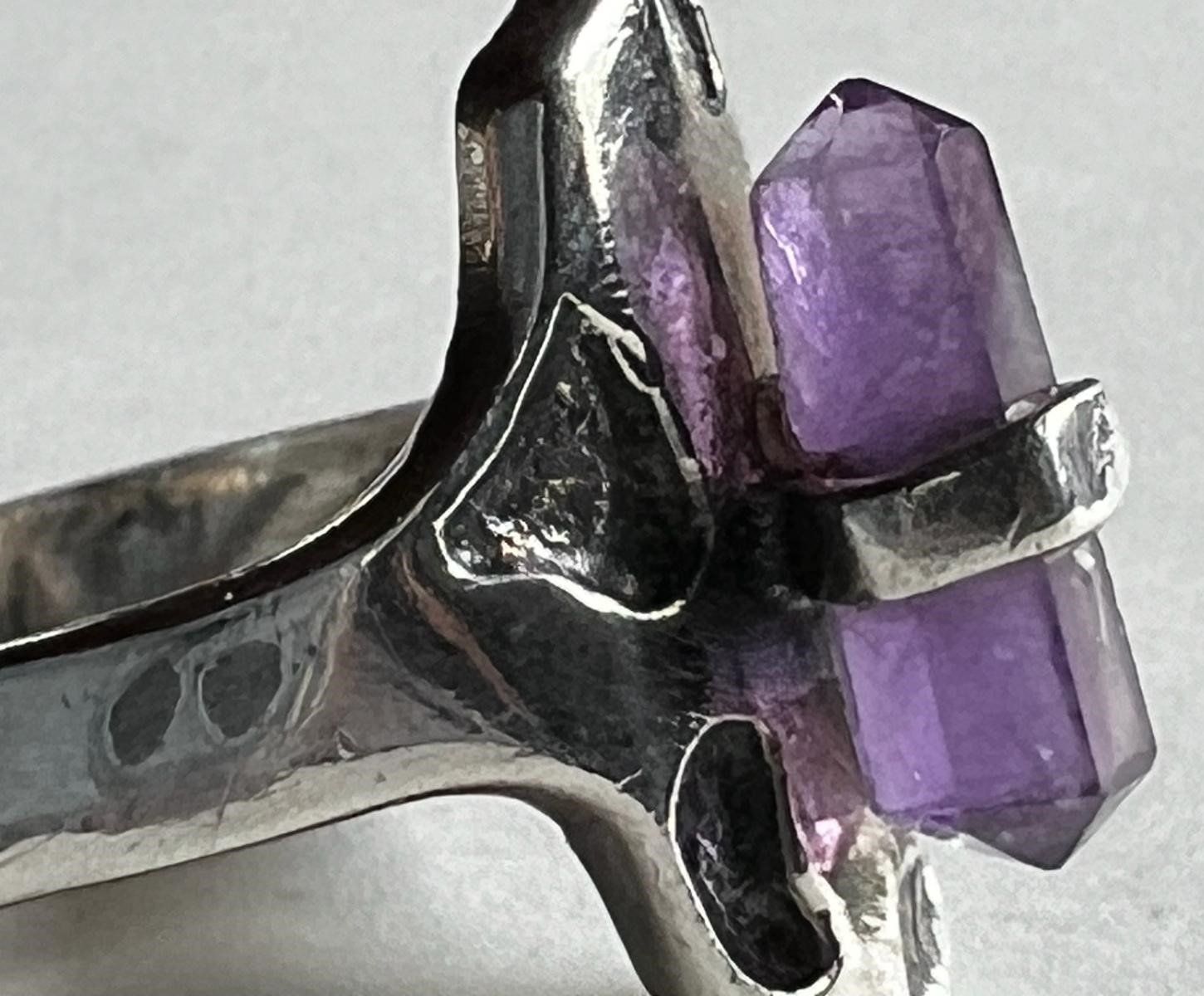 Anelli: Amethyst Ring modernes Design Ringgrösse 54 – Usato da Unterseen venduto da bongmarley 2