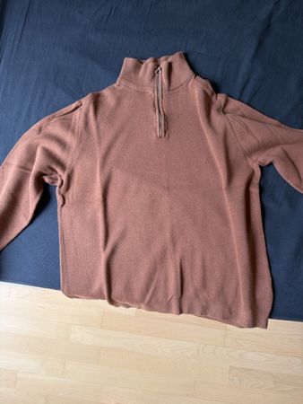 Pullover H&M quarter zip brown size L used