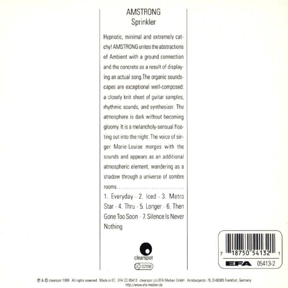 CD: Amstrong - Sprinkler – Usato da Uzwil venduto da visions77 1