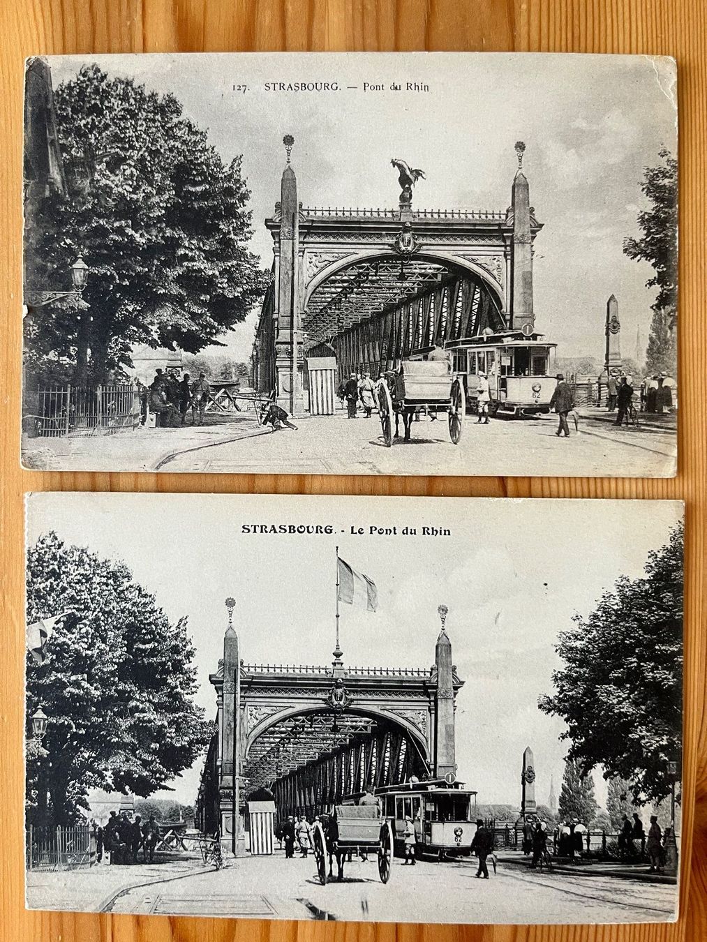 Cartoline postali: Zwei alte Ansichtskarten Strassburg Pont du Rhin – Nuovo (secondo la descrizione) da Zürich venduto da Gurkis