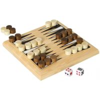 Mini Backgammon Bamboo (NEUF)