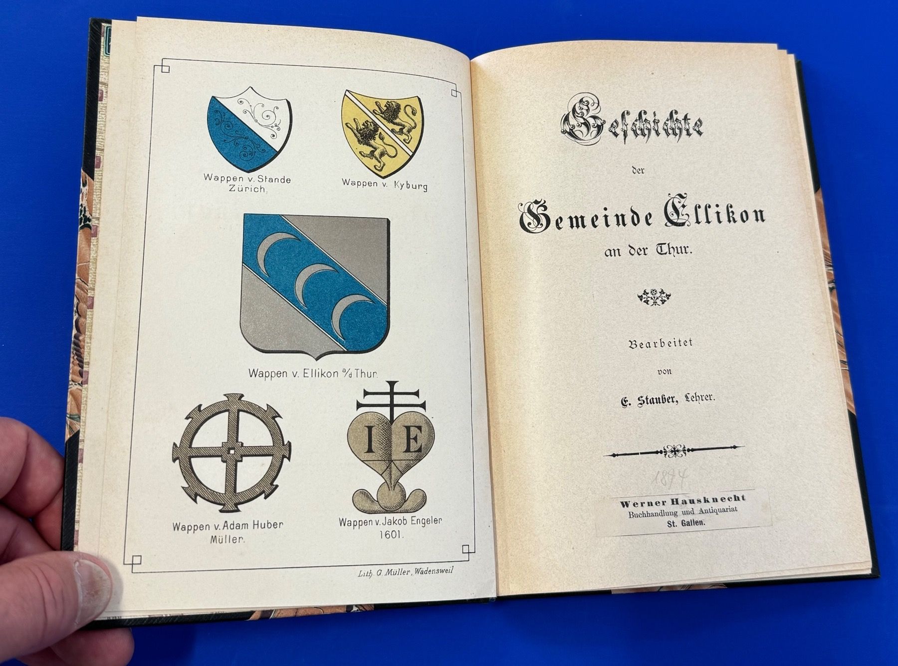 Libri: Geschichte der Gemeinde Ellikon an der Thur 1894 – Usato da Adliswil venduto da buch_und_kunst 1