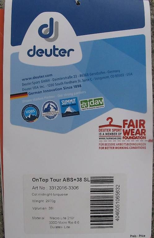 Zaini: Deuter ABS Rucksack mit Carbon Patrone – Usato da Cham venduto da draussen_unterwegs 4