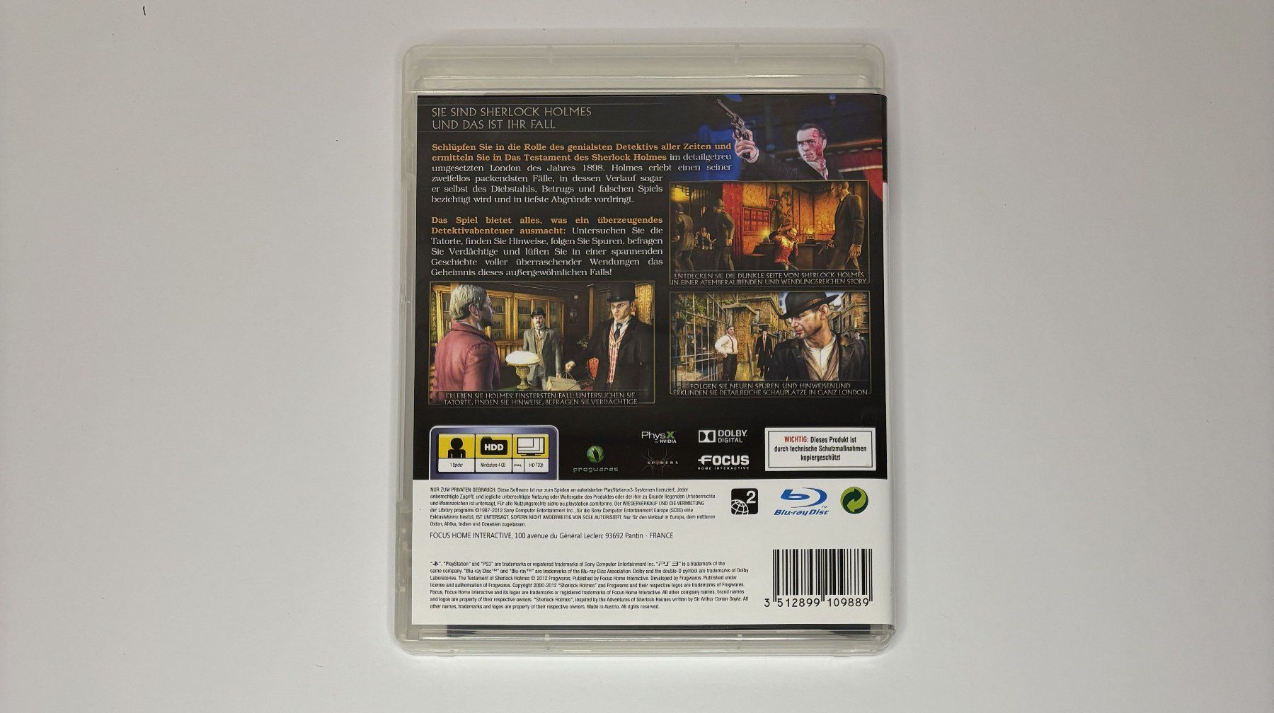 Giochi: PS3 - Das Testament des Sherlock Holmes – Usato da Allschwil venduto da Bullach 2