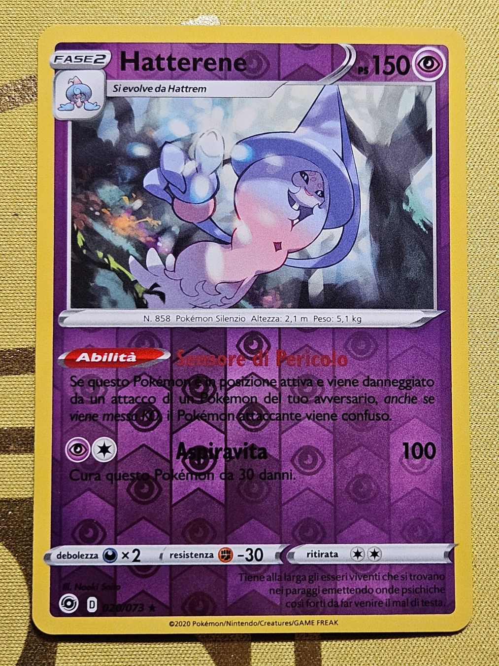 Pokémon Carte collezionabili: Champion's Path - Hatterene 020/073 IT – Usato da Bellinzona venduto da Pokemarco