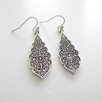 Ohrringe - Ethno Stil - orientalisch - silbrig - Modeschmuck