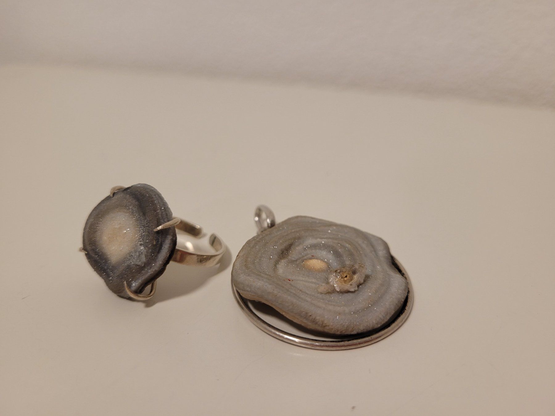 Altri gioielli: Echtstein Schmuck Set Schlangenachat Achat Silber – Usato da Schaan venduto da car_wrv2