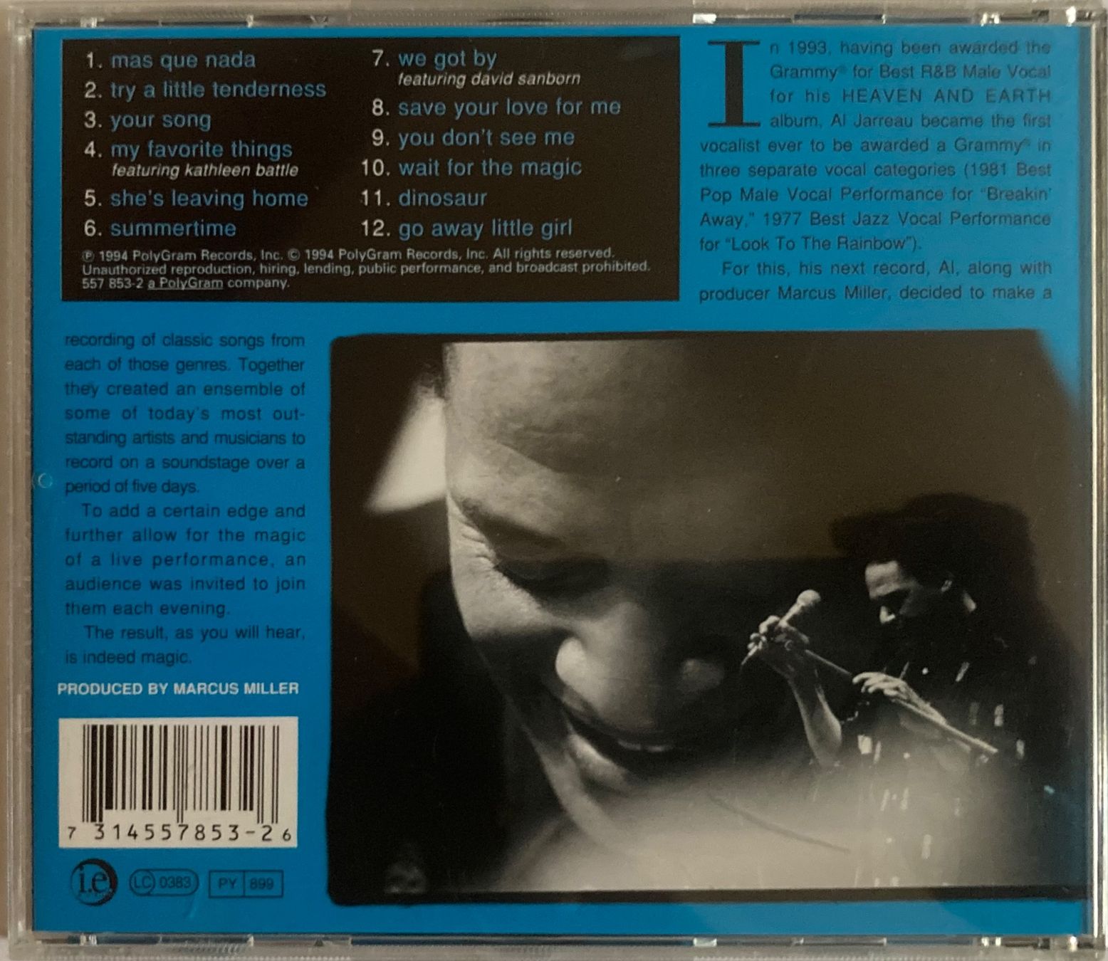 CDs: AL JARREAU - TENDERNESS – D'occasion à Poliez-Pittet par Newtown-Records 1