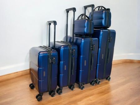 gateBAG 6er Reisekoffer Reisegepäck POLYCARBONAT BLAU NEU