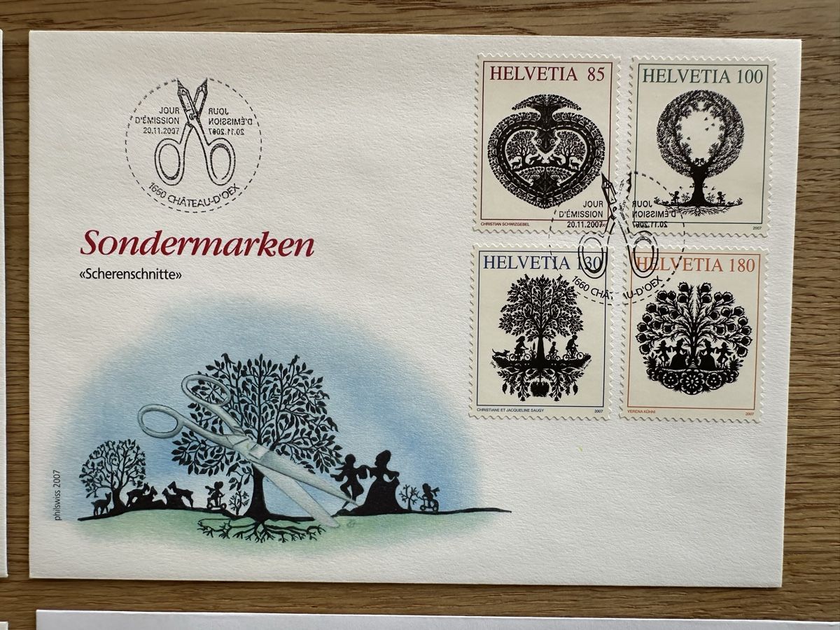 Tous les timbres: Schweiz - 4 illustrierte FDC 2007 – D'occasion à Schmitten / FR par Samsara169 2
