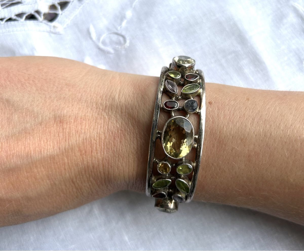 Bracciali & Braccialetti: Armspange Silber mit Edelsteinen – Nuovo (secondo la descrizione) da Birsfelden venduto da Exclusivity 2