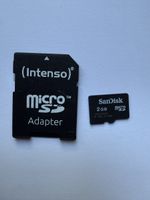 SanDisk microSD Karte 2GB mit Intenso SD Adapter gebraucht