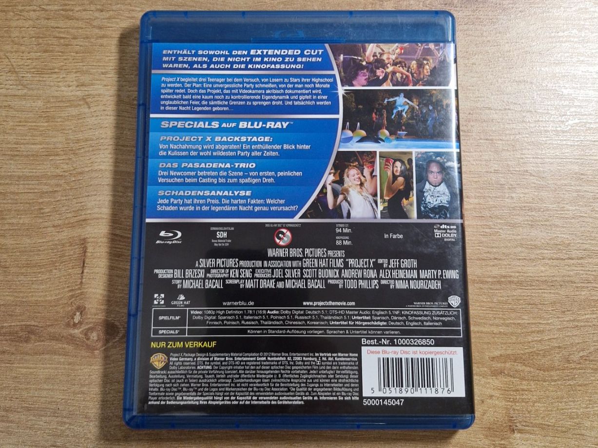 Alle DVDs: Project X (2012) RAR Bluray – Gebraucht aus Pfungen von Whitie 1