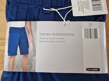 ❣️HERREN ARBEITSHOSE, SHORTS, BLAU, GR. 54