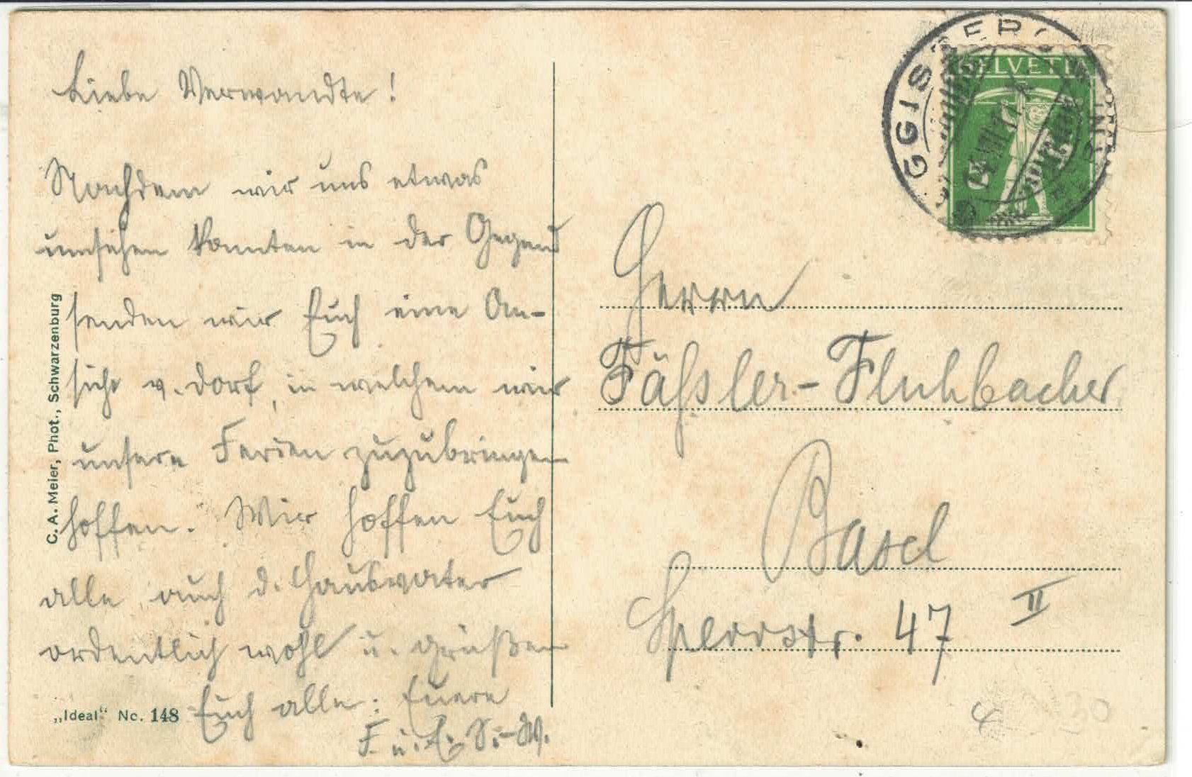 Cartoline postali: Guggisberg - Generalansicht - coloriert – Usato da Ettingen venduto da Kartenplanet 1