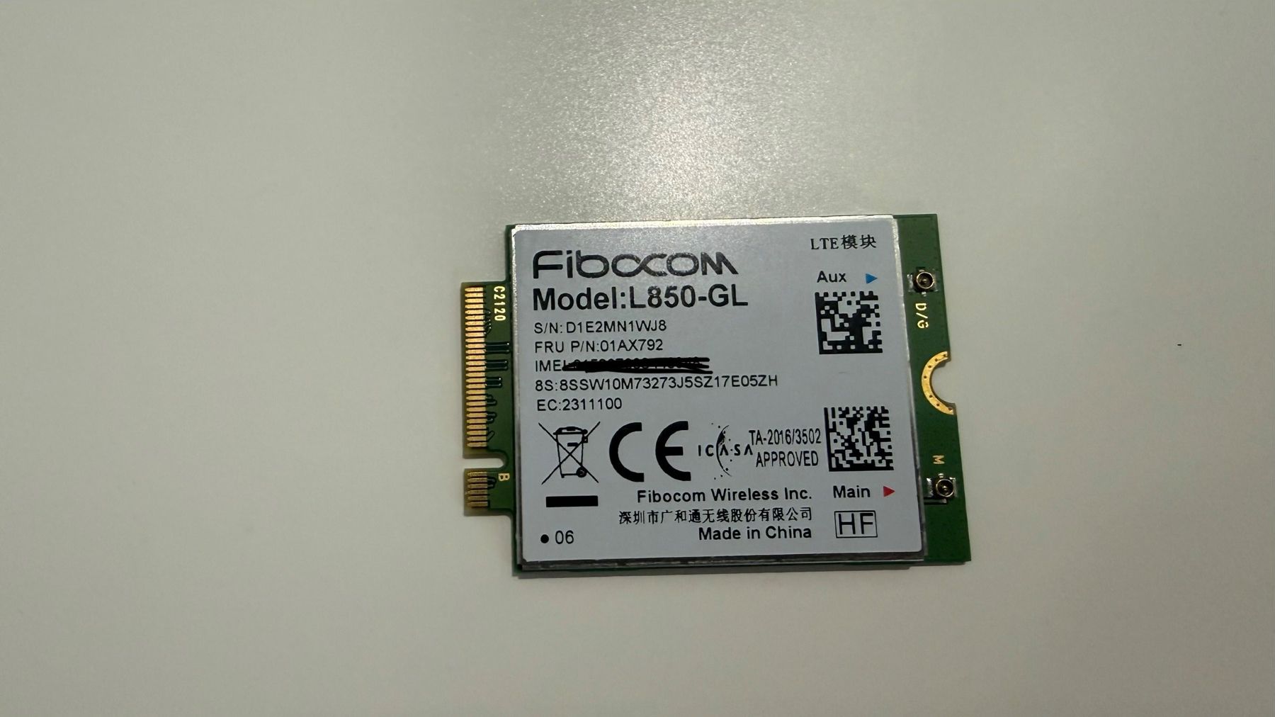 Componenti elettronici: Fibocom L850-GL Modem – Usato da Engelberg venduto da JackJonnie