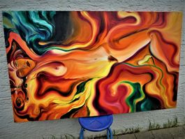 Sig.Frau bei Sonnelen in Bad Affoltern am Albis.149x87 cm.