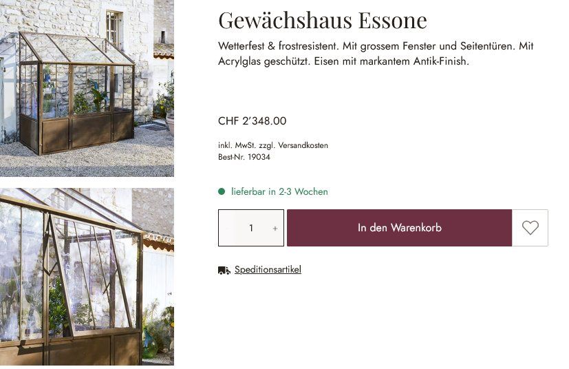 Casette da giardino & serre: LOBERON Gewächshaus – Usato da Gipf-Oberfrick venduto da EWIS2023 2