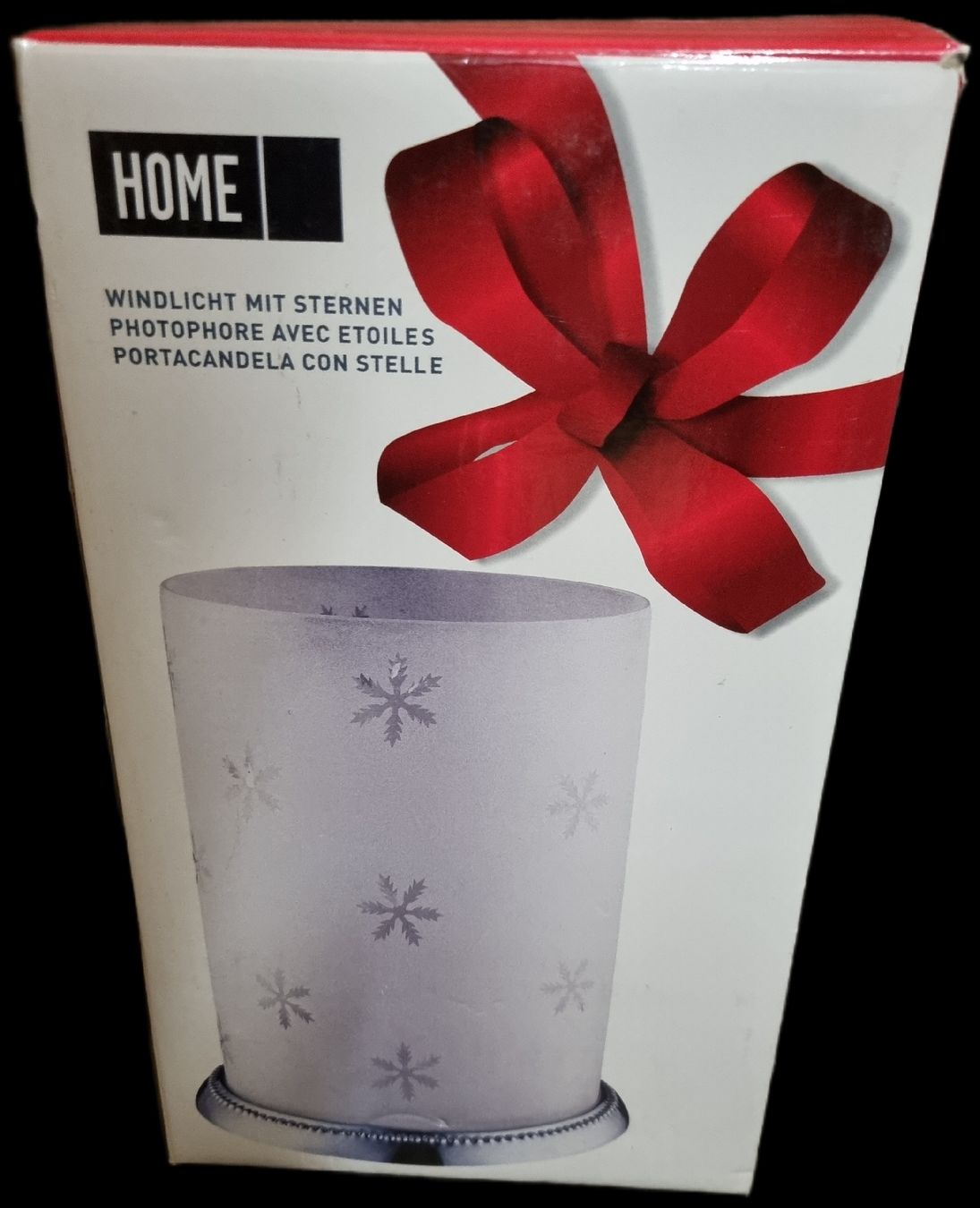 Alle Dekorationen: HOME Windlicht mit Sternen matt Glas neu  – Neu und originalverpackt aus Basel von and_m5k5