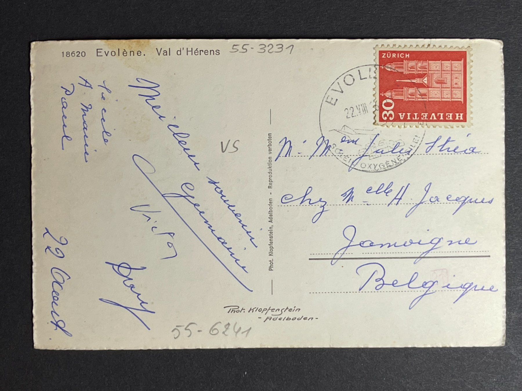 Cartoline postali: Evolène, mehrere Ansichten – Usato da Steg VS venduto da danwer74 1