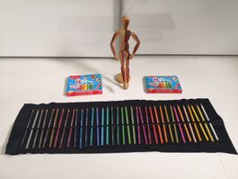 🤩4 STK: FARB & MAL-STIFTEN-SETS UND IKEA MODELLFIGUR