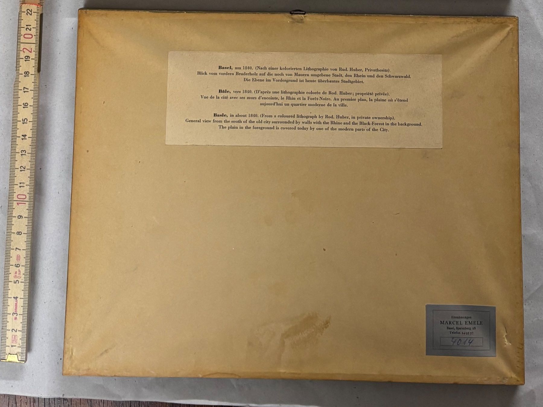 Stiche: Antiker Stich Basel, um 1840. – Gebraucht aus Ipsach von Merlux 2