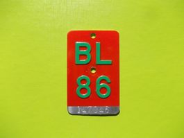 Velonummer / Fahrradnummer BL 86 ... zum 40. Geburtstag !