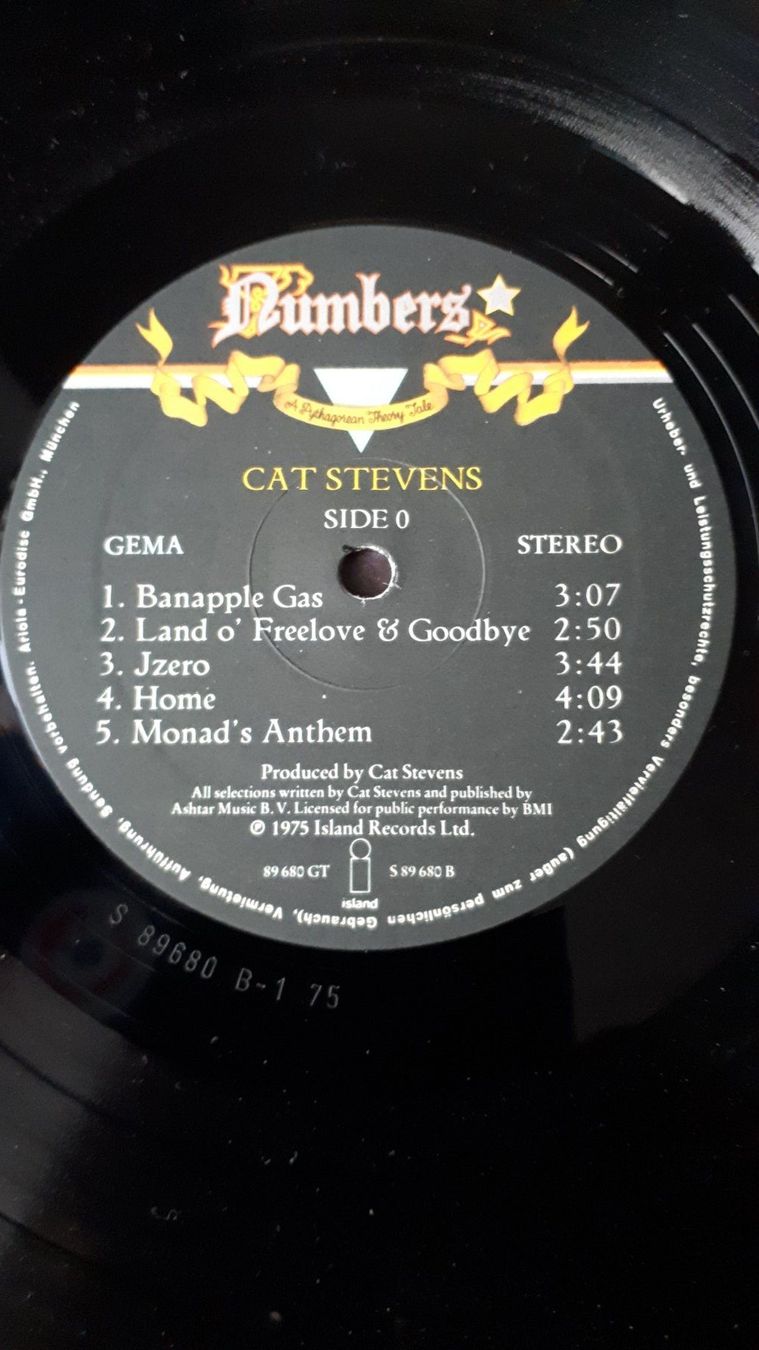Dischi in vinile: Cat Stevens LP - Numbers – Usato da Seewen SZ venduto da SuperpumaDisplayTeam 3