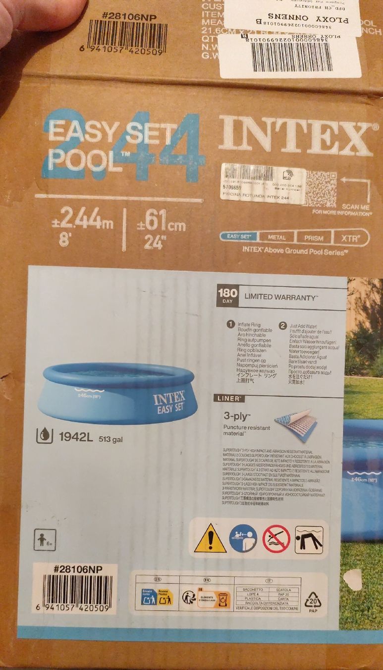 Intex Piscine: Intex Easy Set Pool 2.44m x 61cm neu – Nuovo (secondo la descrizione) da Kriens venduto da Jesus007