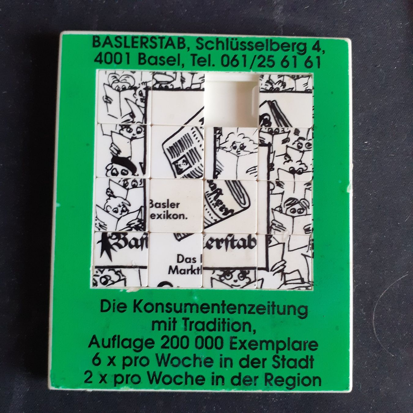 Giochi: Baslerstab Zeitung Schiebepuzzle   altes Schiebespiel – Usato da Basel venduto da ideashop 1