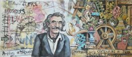 Tableau hommage centenaire Jean Tinguely - (Sacatos)