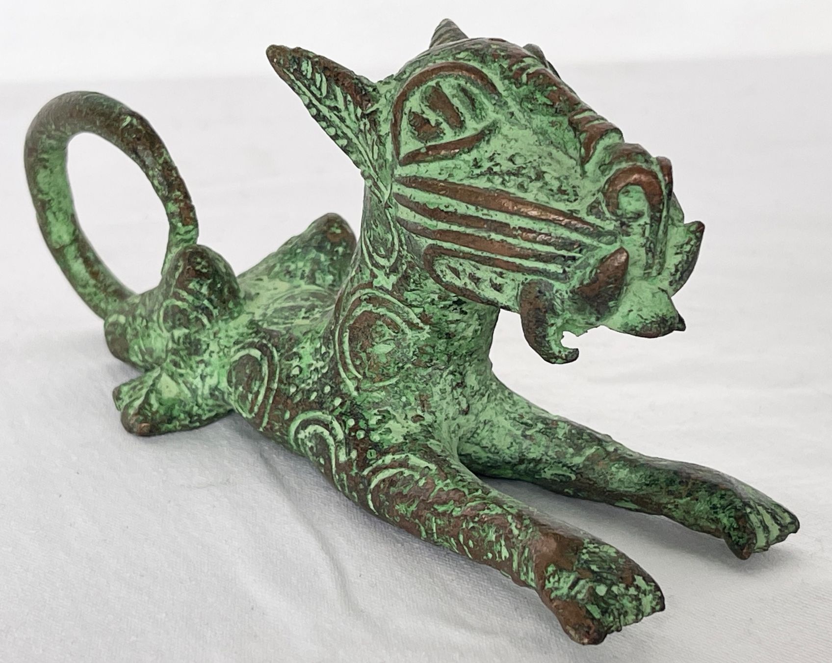 Sculture & Statue: feiner alter Leopard Bronze Benin Länge 15,5 cm – Usato da Rüthi (Rheintal) venduto da Kunsthaus777 2