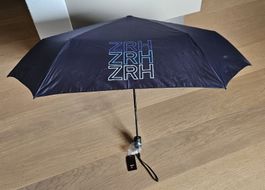 Regenschirm Flughafen Zuerich navy NEU