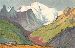 Alte Ansichtskarte Mont Blanc vom Col de la Gueulaz top