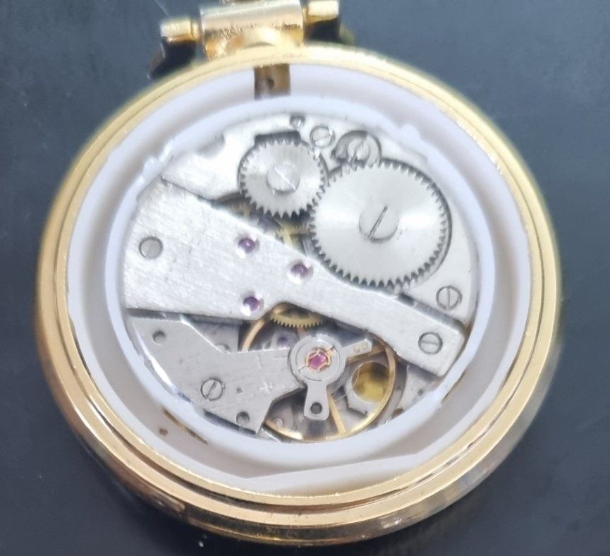 Orologi: Taschenuhr EXACTA  ANTIMAGNETIC Goldfarbend – Usato da Flums venduto da Flumsantik 3