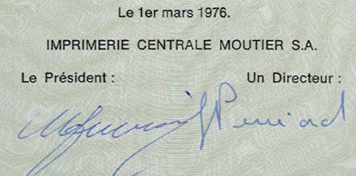 Documenti: Imprimérie Centrale Moutier SA - 1976 – Usato da Solothurn venduto da Sgasche 1