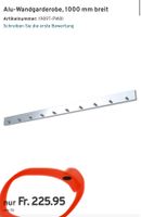 neue Alu-Wandgarderobe, 1000 mm breit
