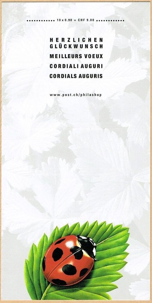 Alle Briefmarken: Briefmarken Glücksbringer Marienkäfer 2002 – Gebraucht aus Steinmaur von Nicorutishauser