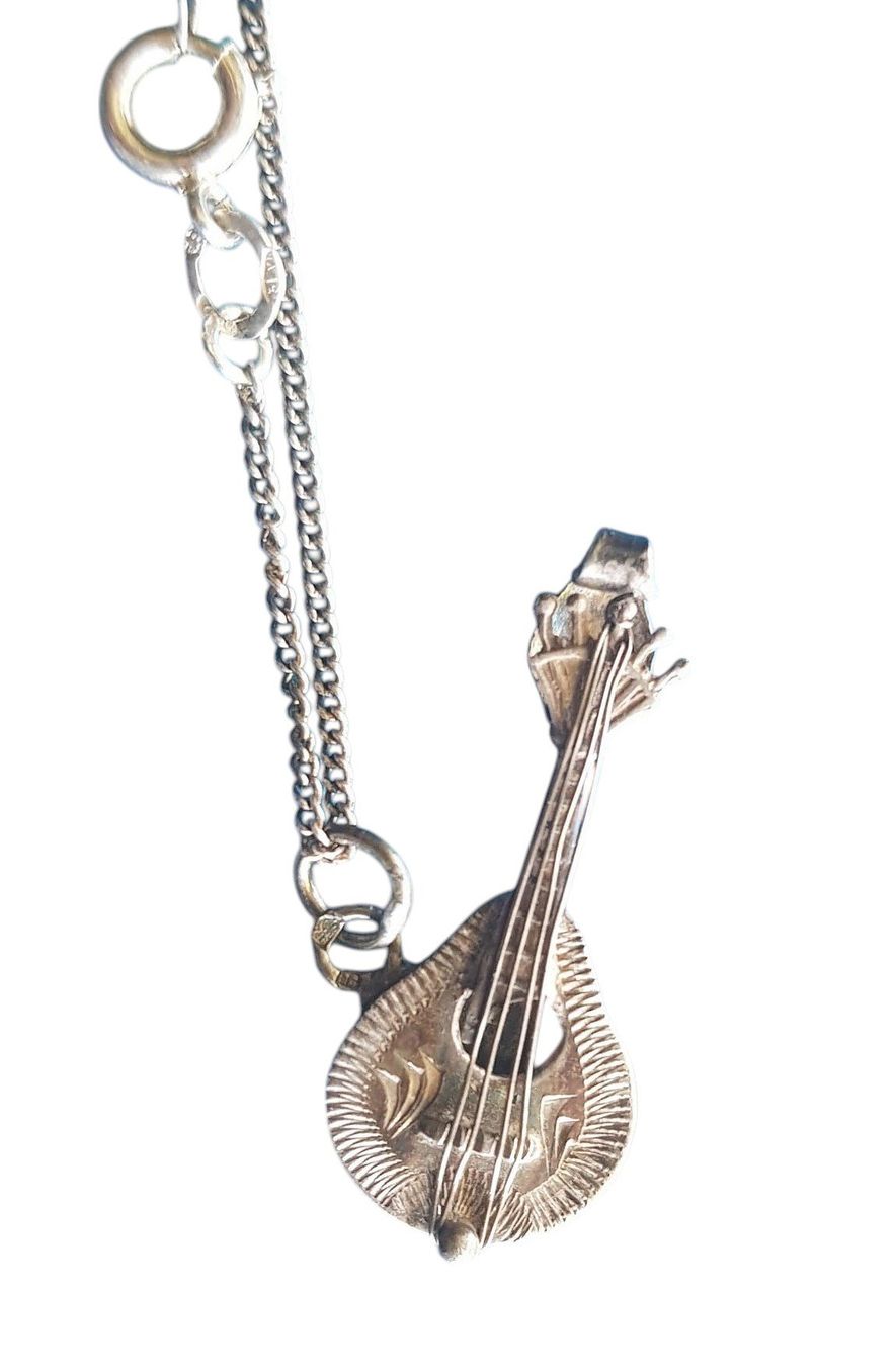Ciondoli: Anhänger Kette Gitarre Silber – Usato da Mörschwil venduto da wunderkiste44