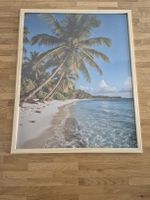 Palmenstrand Poster, gerahmt, 40x30 cm, NEU