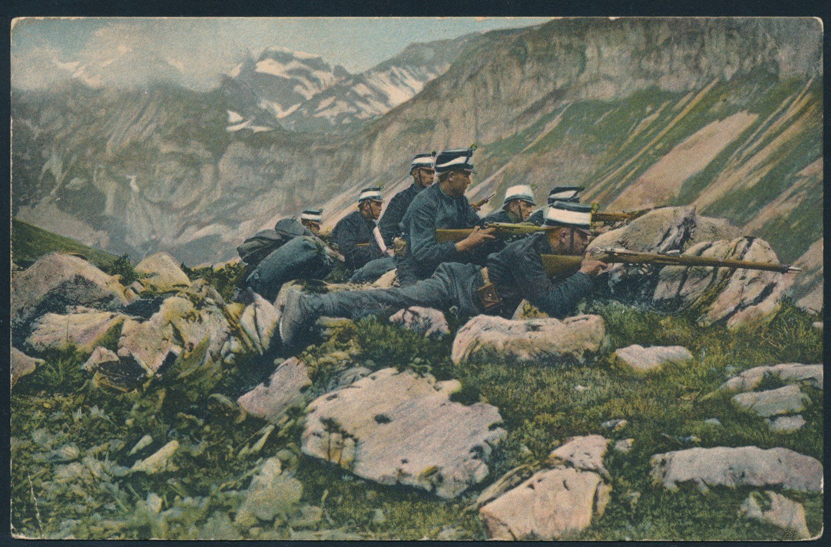 Ansichtskarten: AK: Infanterie auf der Ruosal – Gebraucht aus Bonau von Profila3