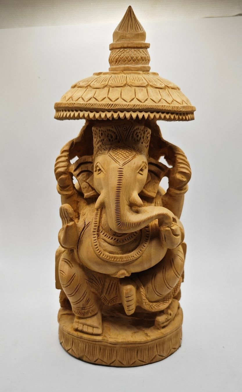 Sculture & Statue: Ganesha auf Thron - Buchsbaumholz /05 – Nuovo (secondo la descrizione) da Basel venduto da Shankar