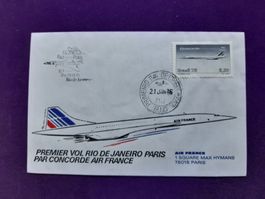 Erstflugbrief CONCORDE RIO - PARIS 21. Jan. 1976 !!!