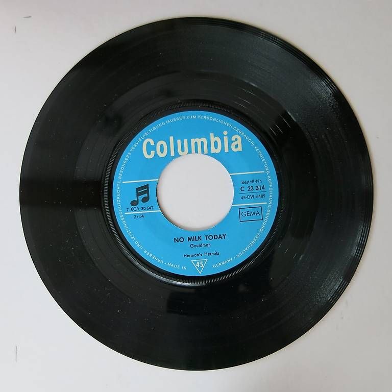 Dischi in vinile: Vinyl-Single 7" Herman` Hermits No Milk Today – Usato da Bözen venduto da Keramik22 2